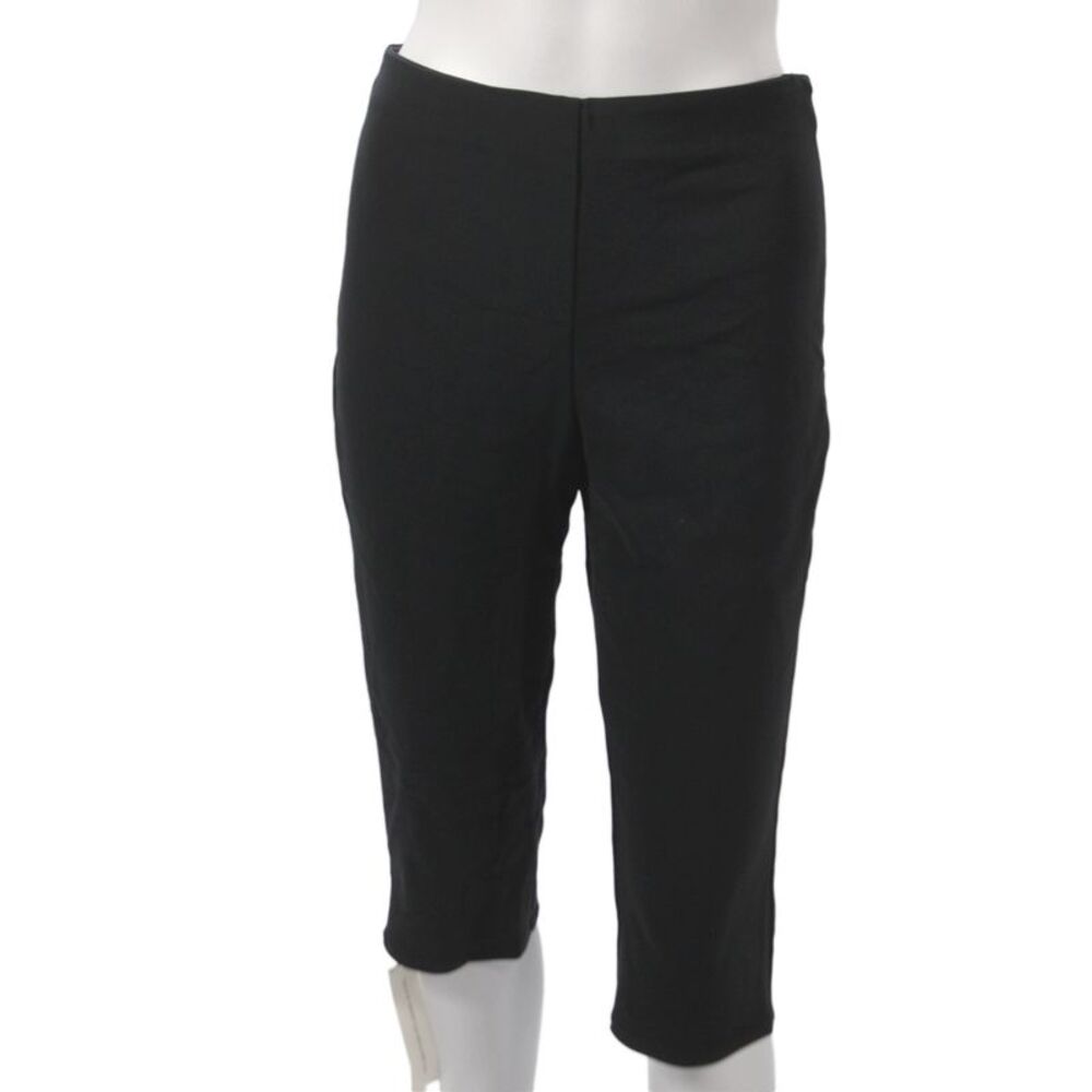 Reformation Women Capri Pants Black 97% Micromodal Size S